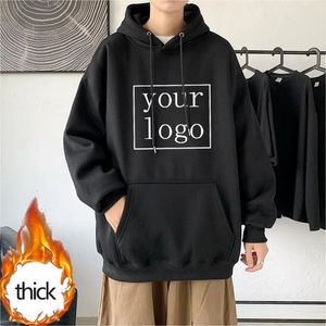 Uw eigen ontwerp Merk/foto Custom Mannen Vrouwen DIY Hoodies Sweatshirt Casual Verdikte Hoody 11 Kleur Mode Plus Size 231229