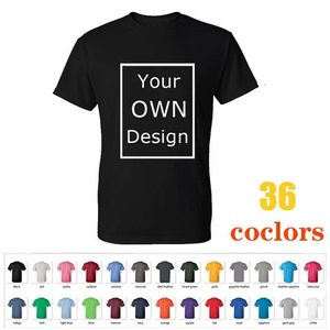Votre propre image de marque Tshirt personnalisé Men Femmes Diy Coton T-shirt Tops T-shirt décontracté Tee 220616