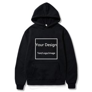 Uw EIGEN Ontwerp/Foto Custom Mannen Vrouwen DIY Hoodies Sweatshirt Casual Hoody Kleding 13 Kleur Losse Mode 240103