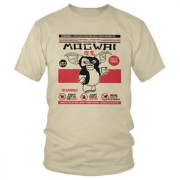Uw huisdier Gremlins T-shirt voor mannen 100% katoen Awesome Tshirt korte mouwen Gizmo 80s film Mogwai Sci Fi Tee Top 220614