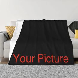 Votre photo de couverture de couverture corail en mollet en peluche de bricolage personnalisé à la demande Drop couvertures de jet de lit pour lit de lit 240328