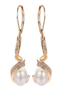 Yoursfs 6 Parenset Leverback Hoop oorbellen voor vrouwen 18K Gold vergulde faux Pearl Dange Oorring Ronde Piercing CZ Earring Sieraden4021765