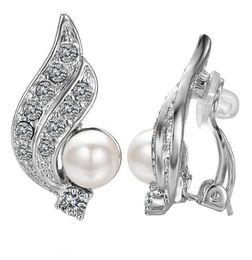 VOTTESSFS 6 PAIRSETSET PEarl Zircon Ear Clip Earres Oreilles Fashion Femme Jewelry Wedding Gift 18K Gold Pladed1834334
