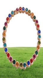 Yoursfs CZ Bracelet de tennis coupe ronde zircon cubique femme plaqué or rose 18 carats pour cadeau d'anniversaire de mariage 3096540