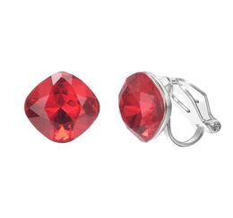 Joyas de moda de su tuya 18k dorado chapado rojo de circón pendientes de oreja aniversario de pendientes de Navidad regalo7217200