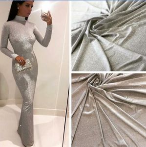 YouSef Aljasmi Mermaid Avondjurken Hoge nek Lange mouwen Prom jurk Dubai Bling Crystal Party Pageant -jurken plus maat
