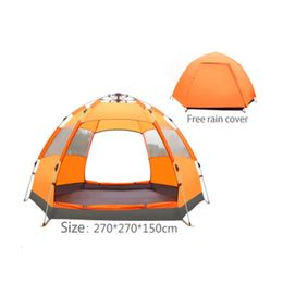 Yousky Automático 4 Perosn Hexagon Camping Tent Actividad deportiva al aire libre Tienda de campaña Camping Family Tent Ultra Light Tent 240524