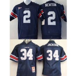 Youth 2 Cameron Newton 34 Bo Jackson Custom College Auburn Tigers Jerseys Blue Kids Boys Size personalizar ropa de fútbol americano Ed Jers