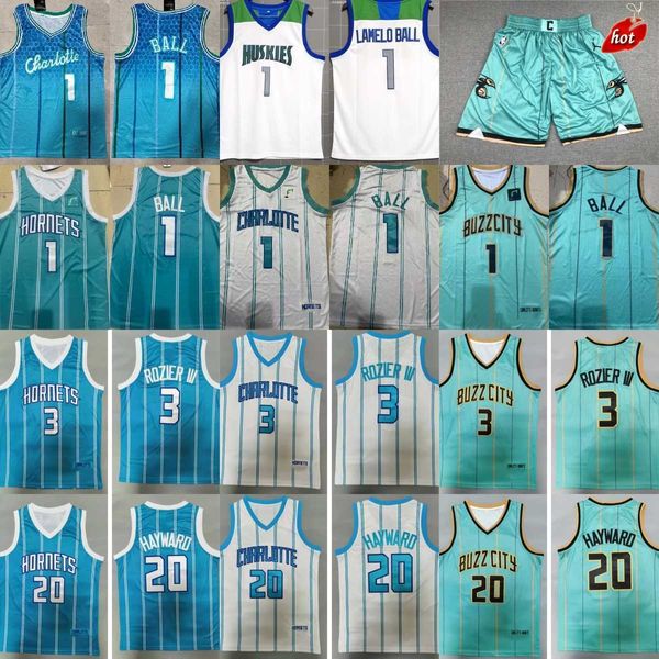 Jeunesse 2023 Nouveau Basketball Lamelo 1 Jerseys Ed 3 Terry 20 Gordon Rozier III Hayward Jersey Homme Enfants Garçons Ball Blanc Bleu Vert City Shorts