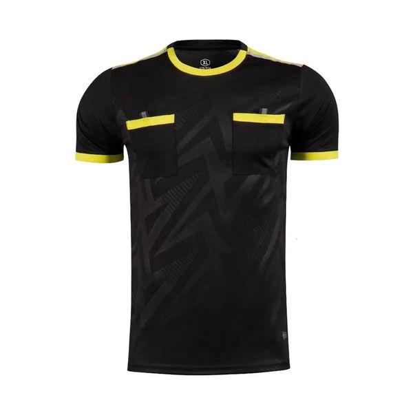 Camisetas de fútbol de árbitro para adultos jóvenes Camiseta de fútbol de árbitro profesional Camisetas de fútbol con cuello en O Camiseta de fútbol de árbitro corto 240116