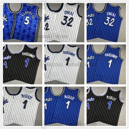 Jeuches de basket-ball cousu de basket-ball Penny Hardaway 1 Shaquille 32 Tracy McGrady 1 broderie en filet vintage Paolo Banchero 5