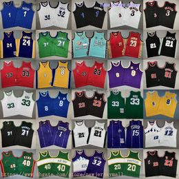 Juvenil clásico de baloncesto retro 15 Vince Carter Jersey Kid Kevin Durant Garnett LeBron Bryant James Malone Allen Iverson John Stockton Shawn Kemp McGrady Duncan