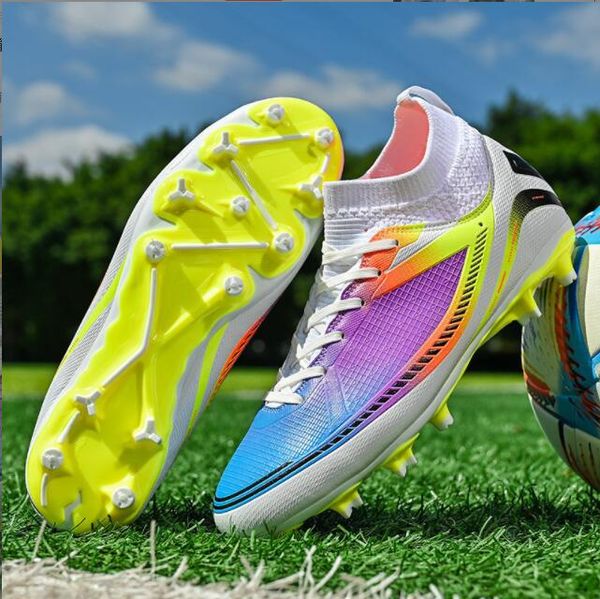 Zapatos de fútbol para jóvenes, zapatillas de fútbol para entrenamiento de competición profesional al aire libre para adultos, zapatillas de deporte antideslizantes ligeras de moda informal