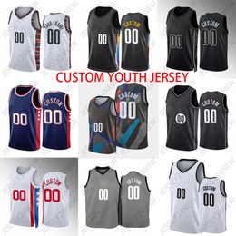 Youth Jersey Mikal Bridges Basketball Jersey Spencer Dinwiddie Cameron Johnson Nic Claxton Cam Thomas Ben Simmons Jerseys