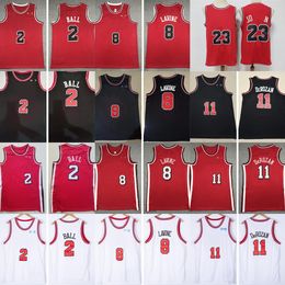 Jeunesse Kids New City Basketball 8 Zach 11 DeMar Lavine DeRozan Jerseys Ed Women Boys Lonzo 2 Ball Jersey City Red White Black Shirts