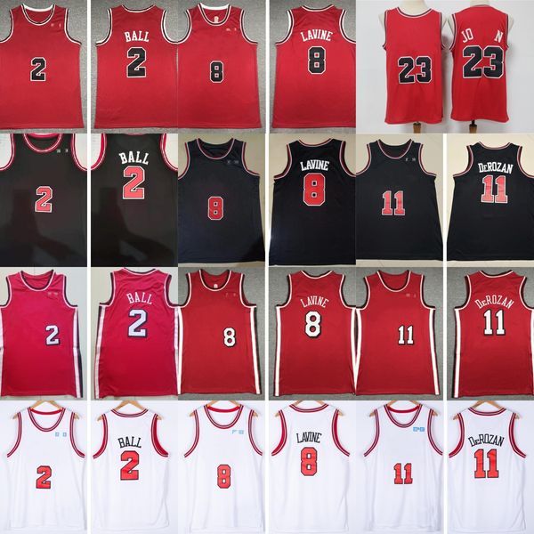 Jóvenes Niños New City Basketball 8 Zach 11 Demar Lavine Derozan Jerseys Ed Mujeres Niños Lonzo 2 Ball Jersey City Rojo Blanco Negro Camisas