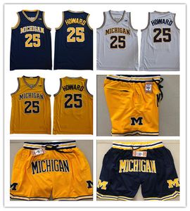 Juwan Howard NCAA 2020 Michigan Wolverines Baloncesto Jersey College Netw Baloncesto Hip Hop Motion Wind Spotrs Pantalones casuales Pantalones cortos