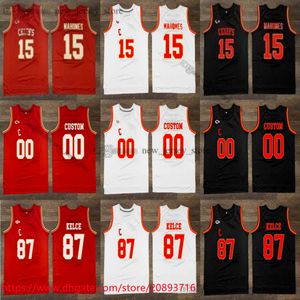 Personalizado S-6XL Baloncesto 15 Patrick Mahomes Jersey Cosido Rojo Blanco Negro 10 Isiah Pacheco 87 Travis Kelce Jerseys Camisas Hombre Mujer Jóvenes Niños Niños