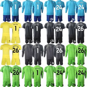 Club Equipo 23 24 Portero Fútbol 24 Andre Onana Jersey Set Hombre Niños Manga larga David de Gea Sergio Romero Peter Schmeichel Edwin van der Sar Camiseta de fútbol ManLian