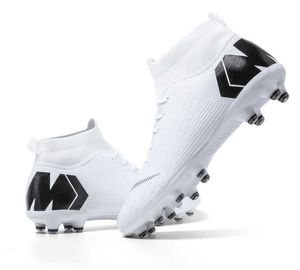 Youth Mens Professional Football Boots TF AG Black White Orange Soccer Shoes Dames High Top Professional Training Shoes Maat 35-45