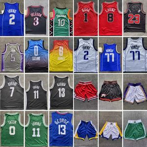 Maillot de basket-ball imprimé pour jeunes Shorts Iverson Curry Thompson Wiggins James Davis Tatum Brown Irving Doncic Butler Wade McGrady Carter Rose Morant Anthony Jersey