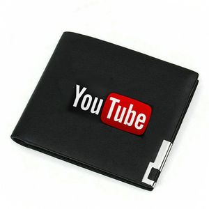Portefeuille YouTube You Tube Badge sac à main Logo de l'entreprise Photo sac d'argent décontracté en cuir portefeuille imprimé notecase
