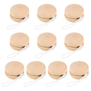 Yoyo 10 Pcs Graffiti Bois Responsive Ball Enfants Jouets En Bois Inachevé Self Made DIY 230713