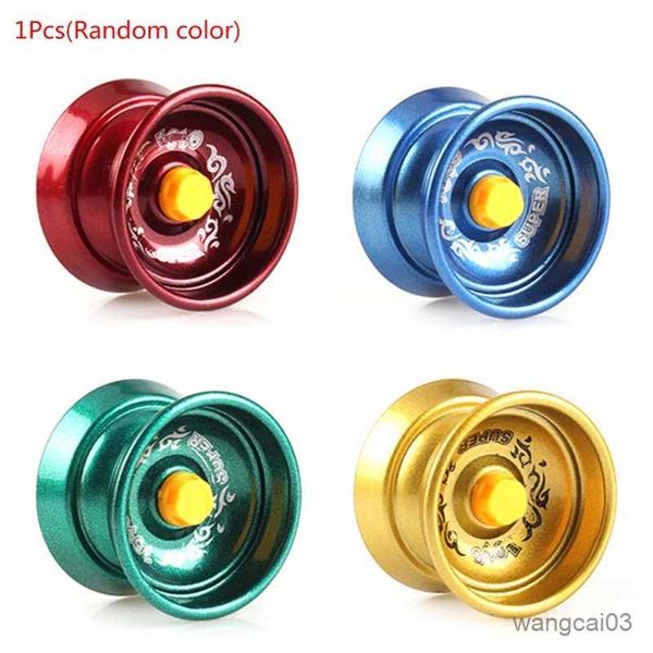 Yoyo 1pc profesional yoyo niños juguetes aleaciones truco de cuerda bola de yoyo rodamientos de bolas de alta velocidad para niños principiantes color aleatorio