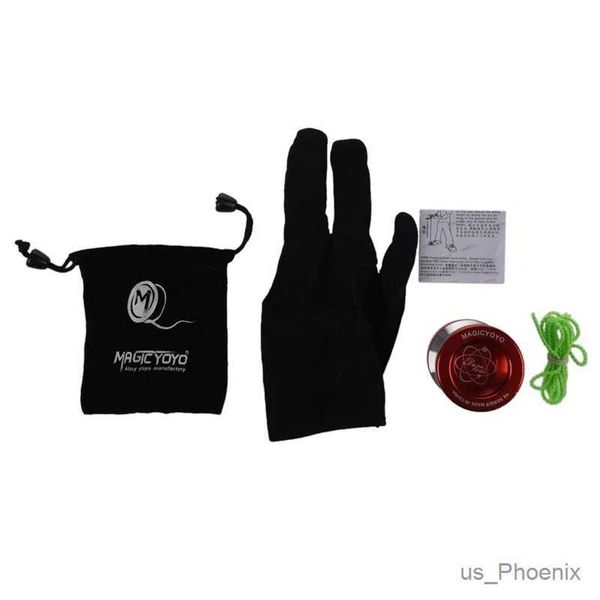 Yoyo Hot Sale Magic Yo-Yo N8 Super Professional Yoyo + Cadena + Bag + Glove Free (Rojo)