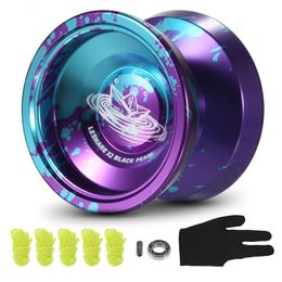 Yoyo LESHARE Bal Aluminium String Trick YoYo Ballen Competitieve Yo Gift met lagersnaren en handschoenen Klassiek speelgoed 231207