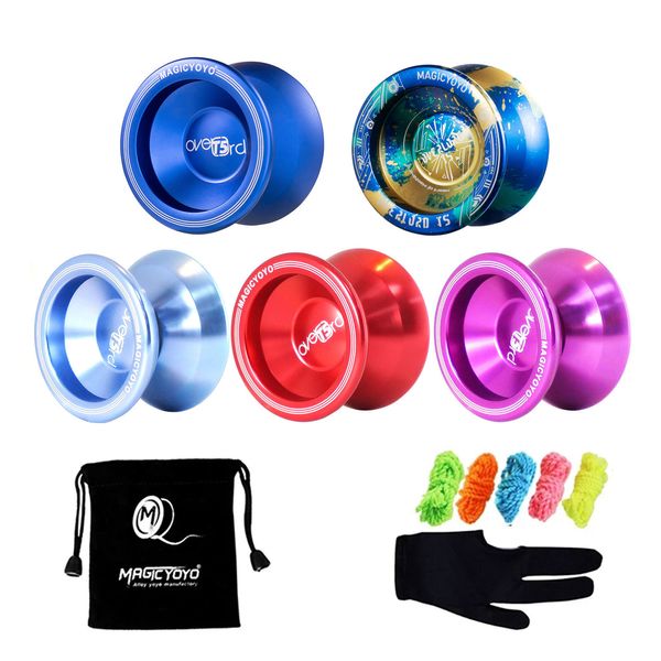 Yoyo Magic T5 Professionnel Alliage D'aluminium Insensible Enfants Garçons Jouets Classique Jouet 5 Cordes Yo Yo Sac Gant 220924