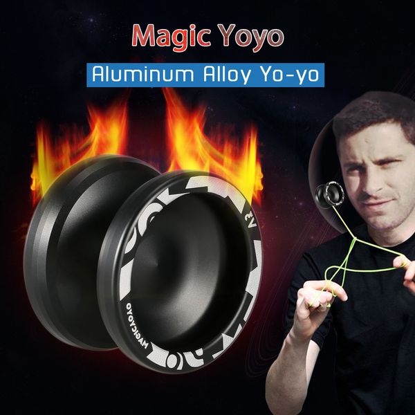 Yoyo Magic V3 Responsive Alliage d'aluminium à grande vitesse Yo yo Tour CNC avec ficelle tournante pour garçons filles enfants enfants noir 230503