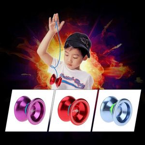 Yoyo Professional Magic Yoyo speelgoed niet reagerende yoyo T5 Overlord Aluminium Metal Yoyo 8 Ball KK Lager met String voor kinderen speelgoedL231102