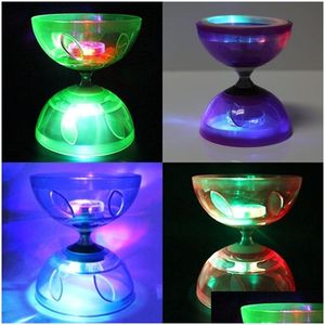 Yoyo Professional Rolling Diabolo Toys Set Hight Speed Light Up Glow Classic Jling Corde Bag Kongzhu 201214 Drop Liviling Gifts Novel Ottv2