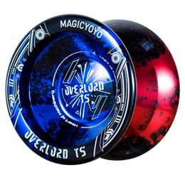 Yoyo T5 OVERLORD Reagerende Yoyo Aluminium Metaal Professionele YoyoBonus - 5 Snaren Yo-Yo Tas Handschoen