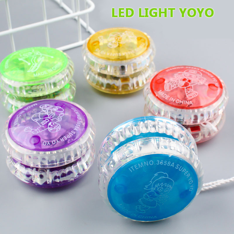 Yoyo Toys LED LED STING STRING TRICK BALL DLA KITROKI Plastikowe rozrywki responsywne piłki zabawki na imprezę Przyprzyjemnie losowe kolory