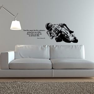 Yoyoyu Mur Teck Decal Vinyl Art Accueil Décor Sticker Vélo Moto Moto Sport Déclin Enfants Décoration De Chambre Decoration Détarite Affiche ZX019 210308