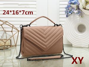 YQ sacs à main de designer sac carré de chaîne de graisse sac en cuir véritable pour femmes grande capacité sacs à bandoulière de haute qualité matelassé Messenger portefeuille V