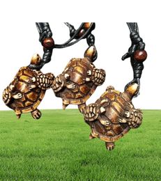 YQTDMY – collier en pierre de tortue pour hommes et femmes, Lot de 12 pièces, Imitation os de Yak sculpté, mère et enfant, 243j8435844