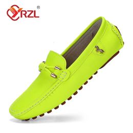 YRZL mocassins hommes chaussures en cuir faites à la main chaussures plates de conduite décontractées Slipon luxe mocassins confortables pour grande taille 3748 240229