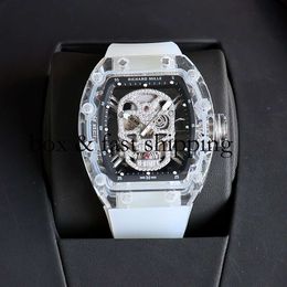 Ys Jb RM052-01 SUPERCLONE Active Tourbillon Montres Montre-bracelet Skull Designer Rm52 Diamant Creux Automatique Mechanica Ceramic954 Montres de luxe