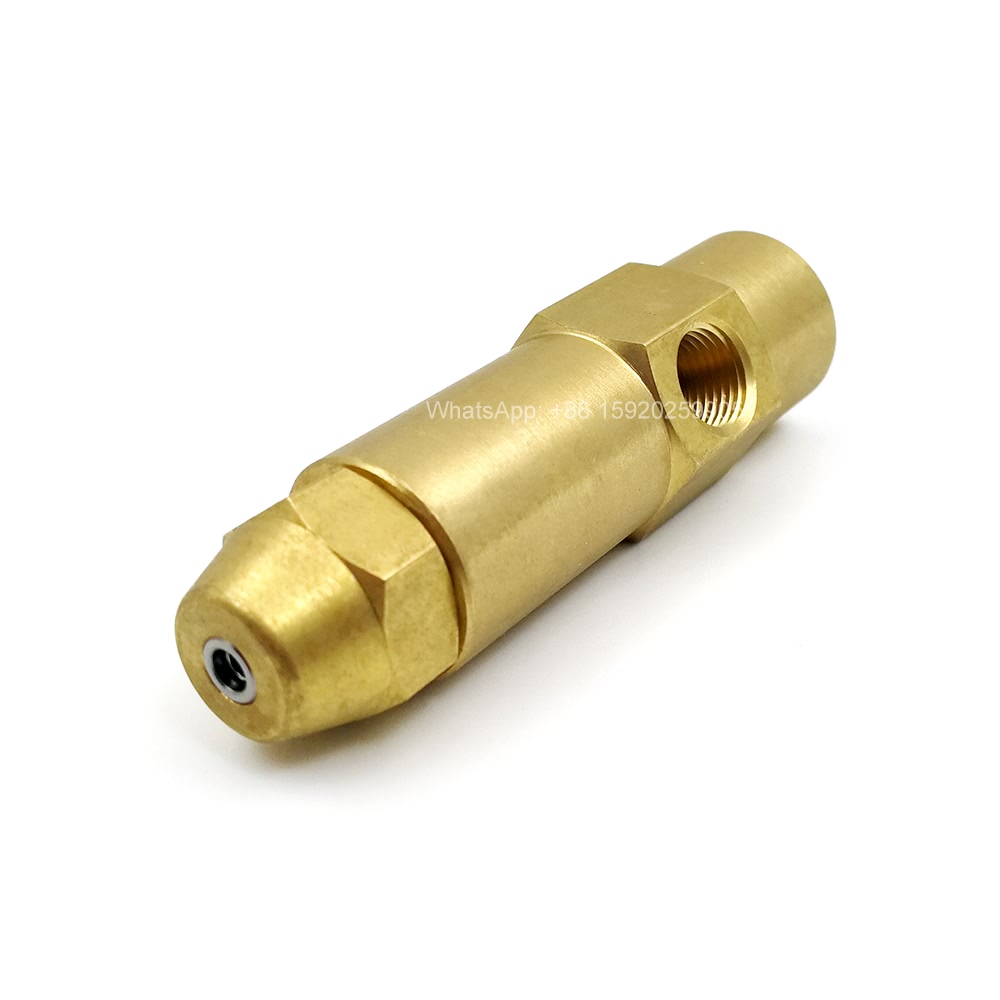 YS SS304 siphon type air atomizing metal nozzle is used for combustion spray system humidification and cooling aperture 0.3-4.0mm