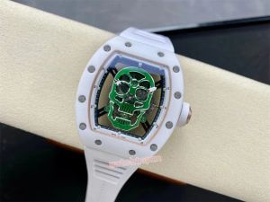 YS Watch Coque en céramique véritable mouvement Tourbillon Gollhead Series 52-01 50 * 43 * 16 mm roulement rubis Thaïlande matière première bracelet en caoutchouc Montre pour homme