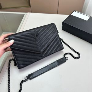 YS YSLA Designer Damestas Damesschouder Fashion Bag Leer envelope ketting Wallet Crossbody Body Gold Chain Bag 07