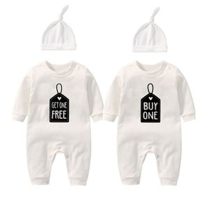 YSCULBUTOL Twins Outfit Acheter Obtenez un cadeaux de douche drôles Baby Boy Vêtements Bodys Set 210309