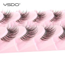 YSDO MANGO LASHES 5/10 PAPAIRES NATURELS FALLES FAUX FAUX CELES 3D FRIMS LASHES Extensions Cat Eye Fake Eyelashs Faux Cils Makeup Tools