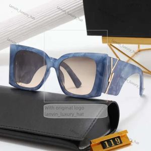 YSL zonnebril luxe zonnebril voor vrouwen en mannen Designer YSLSS SLM6090 dezelfde stijl glazen klassieke kattenoog smal frame vlinder met doos 5854