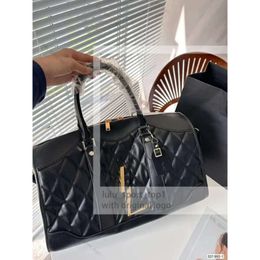 Ysly Bolso de mano Bolso de mujer Bolso de diseñador Bolso de mujer de lujo de moda y BOLSO DE VIAJE GIGANTE ES en CUERO ACOLCHADO Bolso de mano Paquetes deportivos negros para exteriores Bolsas de lona 300