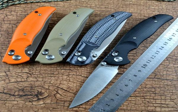 Ystart Jin02 Fold Knives Lock Axial D2 Satin Blade Bolas Aravera G10 Mango de cuchillo al aire libre Campo de caza Camsillo de bolsillo EDC 4865154