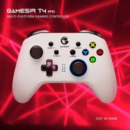 Ysticks Gamesir T4 Pro White Edition Bluetooth Game Controller 2.4G Wireless Game Board pour Nintendo Switch PC Mobile Cloud Gaming J240507